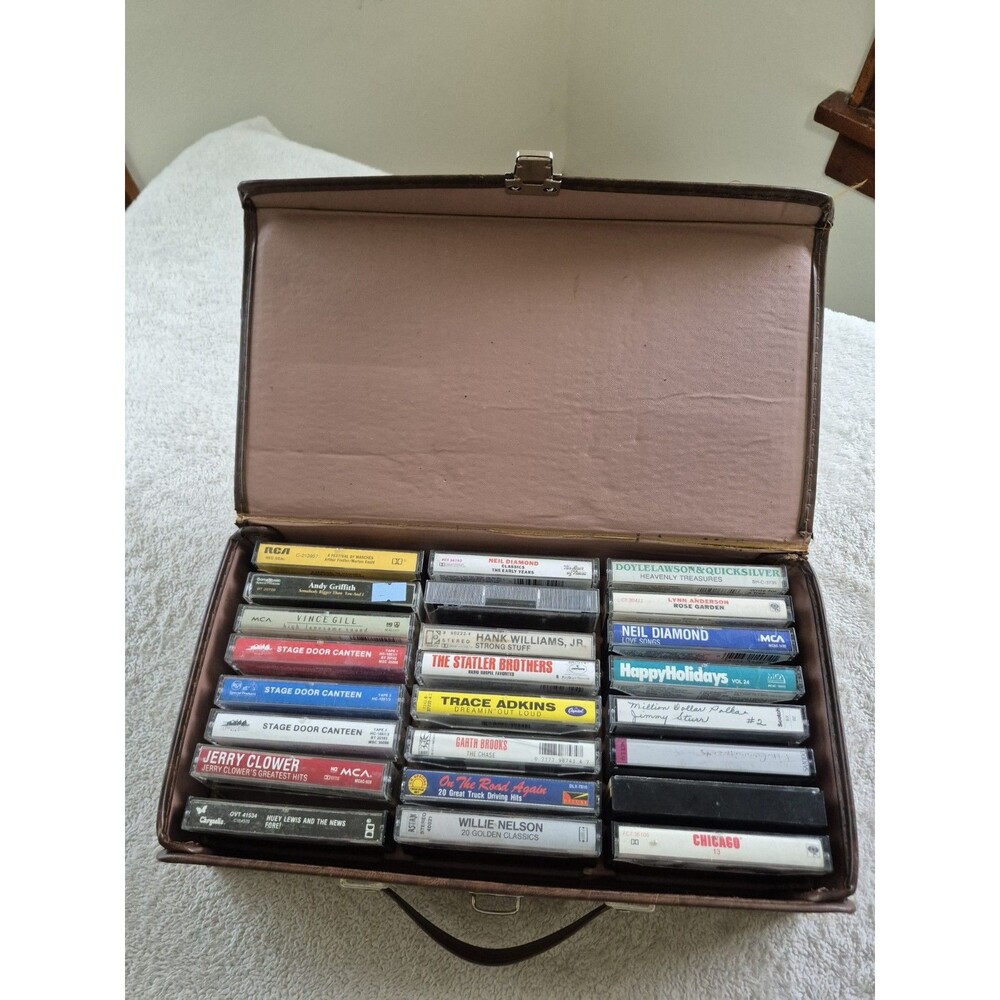 Vintage Cassette Tape Lot 24 Country Rock Garth Brooks Willie Nelson + Carry